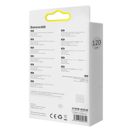 Baseus Crystal Shine Series Fast Charging Data Cable Type-C to iP 20W 1.2m Blue