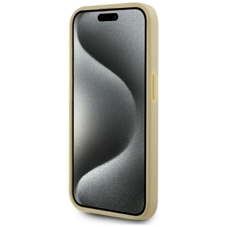 Karl Lagerfeld Wrinkled Metal Signature iPhone 15 Pro Case - Gold