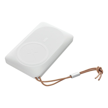 Bateria zewnętrzna (Powerbank) VEGER MagOn z ładowaniem indukcyjnym kompatybilny z MagSafe 15W - 10 000mAh PD 22,5W biały (VP1151 / W1151)