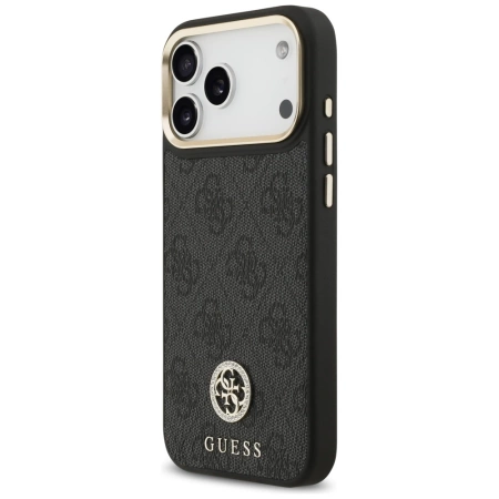 Guess 4G Strass Logo MagSafe Case für iPhone 17 Pro Max - Schwarz