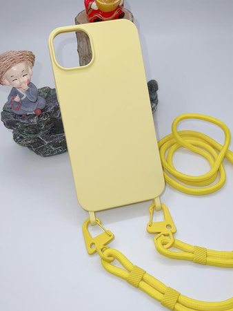 Uniwersalna smycz do telefonu / na ramię Hook-07, YELLOW / ŻÓŁTY
