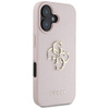 Case IPHONE 16 Guess Grained Big 4G Logo Small Classic Logo pink