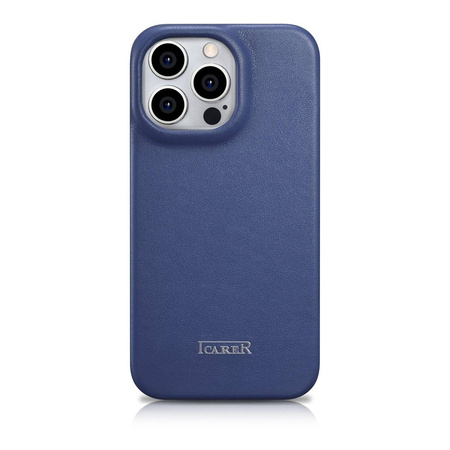iCarer CE Premium Leather Folio Case iPhone 14 Pro Flip Magnetic MagSafe Leather Case blue (WMI14220714-BU)