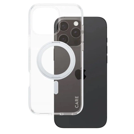 CARE by PanzerGlass Feature Kickstand Case iPhone 16 Pro Max 6,9" Silber/Silber MagSafe 1328
