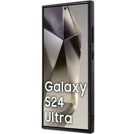 Etui BMW Leather Carbon na Samsung Galaxy S24 Ultra - czarne