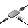 Adapter HUB 4in1 SB-C - USB + USB-C + HDMI + AUX Minijack 3.5mm Tech-Protect V6 grey