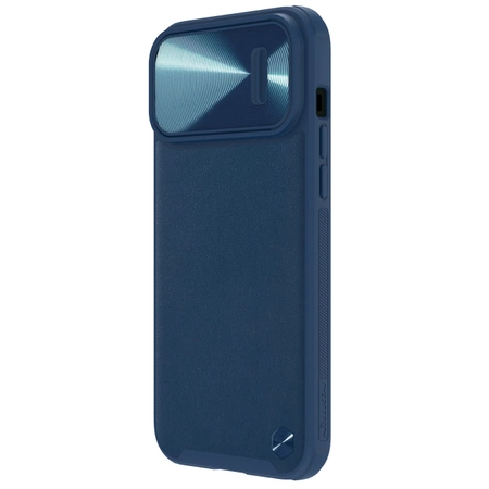 Nillkin CamShield Leather S Case iPhone 14 Pro case with camera cover blue