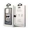 Karl Lagerfeld Liquid Glitter NFT Choupette Head - Etui iPhone 14 Pro Max (czarny)