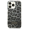 Case IPHONE 13 PRO Guess Hardcase Leopard (GUHCP13LHSLEOK) gray