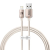 Baseus kabel Crystal Shine USB - Lightning 1,2 m 2,4A różowy
