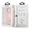 Original Case IPHONE 13 PRO Guess Hard Case Silicone 4G Logo (GUHCP13LLS4GWPI) pink