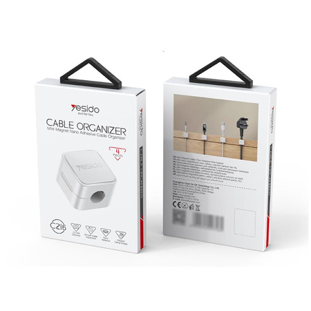 Yesido Organizer Kabli C216 Zestaw 4szt. BLACK / CZARNY