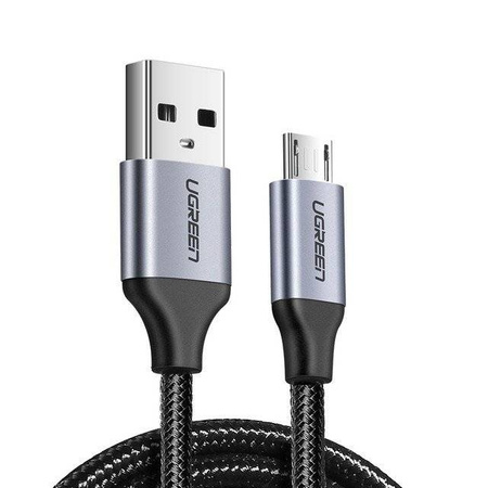 Kabel USB do Micro USB UGREEN QC 3.0 2.4A 0.25m (czarny)