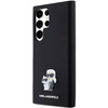 Oryginalne Etui KARL LAGERFELD hardcase Silicone Karl&Choupette Metal Pin KLHCS24LSMHKCNPK do Samsung Galaxy S24 Ultra czarny