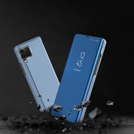 Clear View Case Cover für Samsung Galaxy A22 4G blau