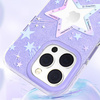 Kingxbar Heart Star Series case for iPhone 14 Plus purple star case