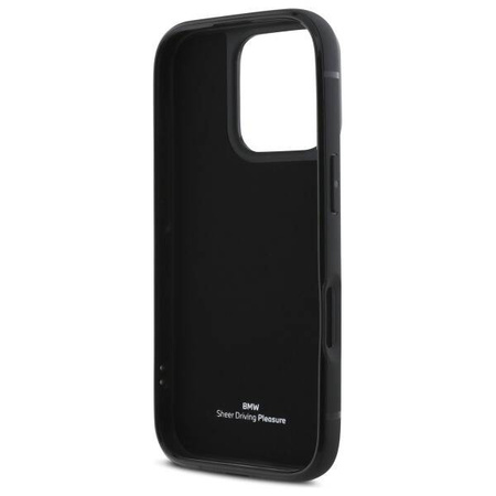 BMW nakładka do iPhone 16 Pro Max 6,9" BMHCP16X22RSEPK Hardcase Sign Leather Cardslot czarna