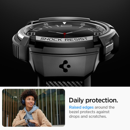 Spigen RUGGED ARMOR „PRO“ GALAXY Watch 6 CLASSIC (47 MM) MATTSCHWARZ