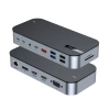 HUB Choetch M52 USB-C – USB-C PD/USB-C/USB-A/HDMI/VGA/DP/SD/TF/RJ45/AUX – grau