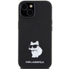 Etui Karl Lagerfeld Silicone Choupette Metal Pin na iPhone 15 Plus / 14 Plus - czarne