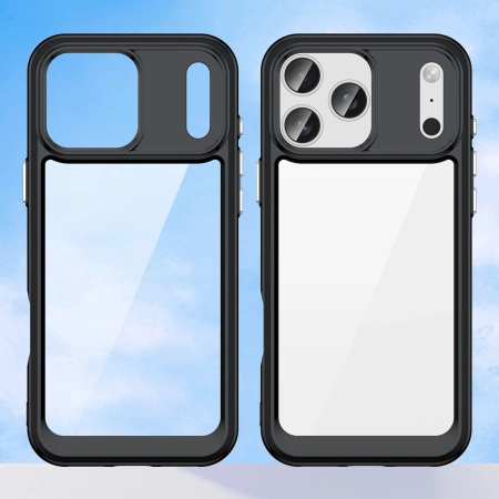 Etui Outer Space na iPhone 17 Pro Max - czarne przezroczyste