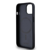 DKNY DKHMP14SPSHRPSK iPhone 14 / 15 / 13 czarny/black hardcase Leather Monogram Pattern Metal Logo MagSafe