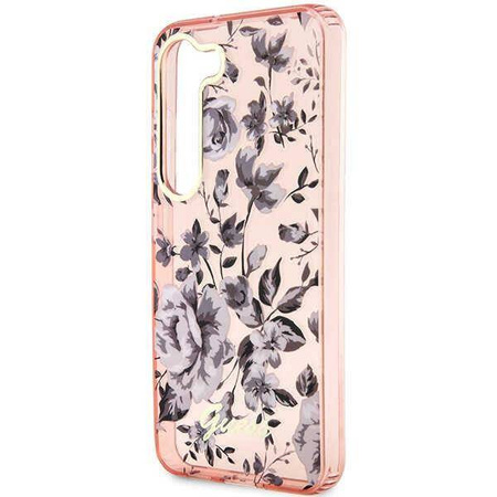 Guess GUHCS23MHCFWSP S23+ S916 różowy/pink hardcase Flower Collection