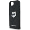 Etui Karl Lagerfeld Monogram Choupette Head Pin na iPhone 16e - czarne