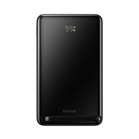 Baseus Magnetic Bracket Power Bank mit MagSafe Wireless Charging 10000mAh 20W Overseas Edition Blau (PPCX000203) + USB Type C Baseus Xiaobai Series 60W 0.5m
