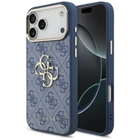Guess 4G Big 4G Classic Logo Hülle für iPhone 17 Pro Max - Blau und Gold