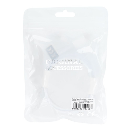 Kabel Typ C do Typ C 2.0 HD23 2A 2m biały