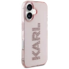 Karl Lagerfeld IML Rhinestones Logo iPhone 16 Case - Pink
