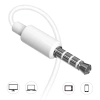 Dudao douszne przewodowe słuchawki mini jack 3.5mm zestaw słuchawkowy biały (X10S white)