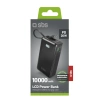 Powerbank SBS 10000 mAh 20W with built-in USB-C cable and digital display - black