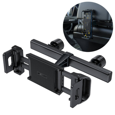 Acefast samochodowy uchwyt na zagłówek do telefonu i tabletu (135-230mm szer.) czarny (D8 black)