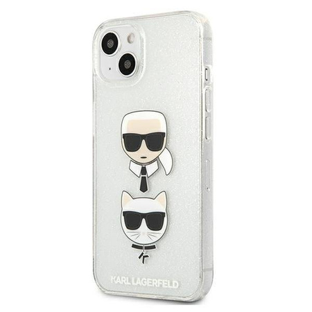 Karl Lagerfeld KLHCP13SKCTUGLS iPhone 13 mini 5,4" srebrny/silver hardcase Glitter Karl`s & Choupette
