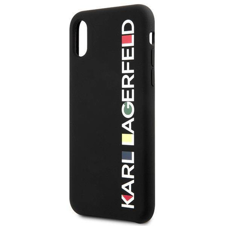 Original Handyhülle IPHONE X / XS Karl Lagerfeld Hardcase Glossy Bauhaus schwarz