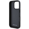 Original Handyhülle IPHONE 16 PRO MAX Mercedes AMG Hardcase Leather Debossed Lines Black Logo (AMHCP16XGSEBK) schwarz