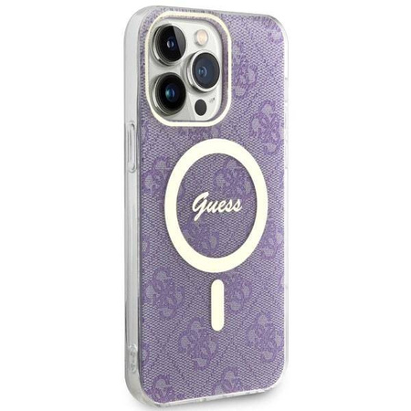 Guess GUHMP14XH4STU iPhone 14 Pro Max 6.7" purple/purple hardcase 4G MagSafe
