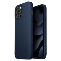 Etui Uniq Lino na iPhone 13 Pro Max - niebieskie