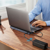 Baseus EliteJoy Gen2 universal USB HUB 12in1 with USB-C cable 25cm notebook stand USB-A / USB-C / DP / HDMI / SD / TF / RJ45 / 3.5mm jack / PD 100W gray (WKSX030213)