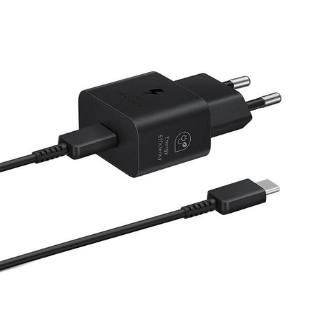 Oryginalna Ładowarka Sieciowa Samsung GaN Super Fast Charger EP-T2510XBEGEU USB Typ C 3A 25W czarna blister