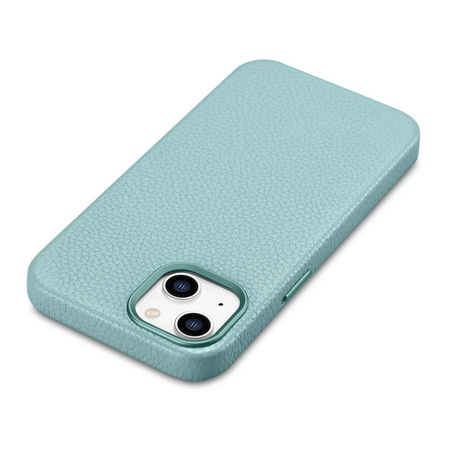 iCarer Case Leather genuine leather case for iPhone 14 grün (WMI14220709-GN) (MagSafe compatible)