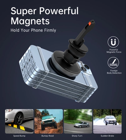 Choetech T204-F magnetische Autohalterung mit 15 W kabellosem Laden – Schwarz