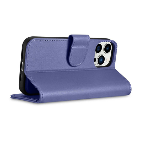 iCarer Wallet Case 2in1 iPhone 14 Pro Flip Leather Cover Anti-RFID Light Violet (WMI14220726-LP)