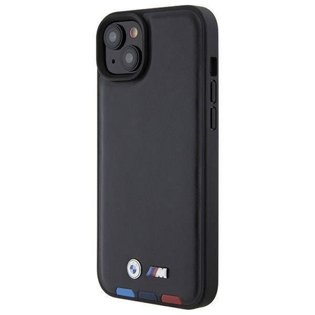 BMW BMHCP15M22PTDK iPhone 15 Plus 6.7&quot; black/black Leather Stamp Tricolor