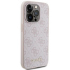 Etui Guess 4G Metal Gold Logo na iPhone 15 Pro - różowe