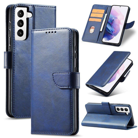 Magnethülle Elegant Case Cover Flip Cover Samsung Galaxy S22+ (S22 Plus) Blau