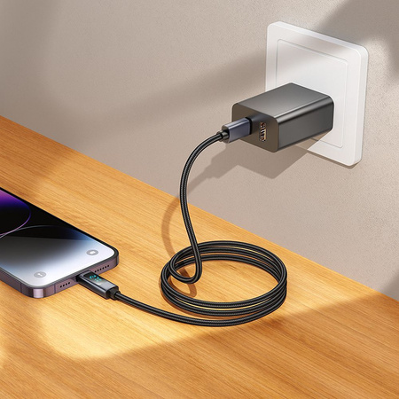 HOCO kabel Typ C do Lightning z wyświetlaczem PD 27W X112 1 m czarny