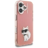 Karl Lagerfeld IML Aquarelle Choupette &amp; Logo iPhone 16 Case - Pink